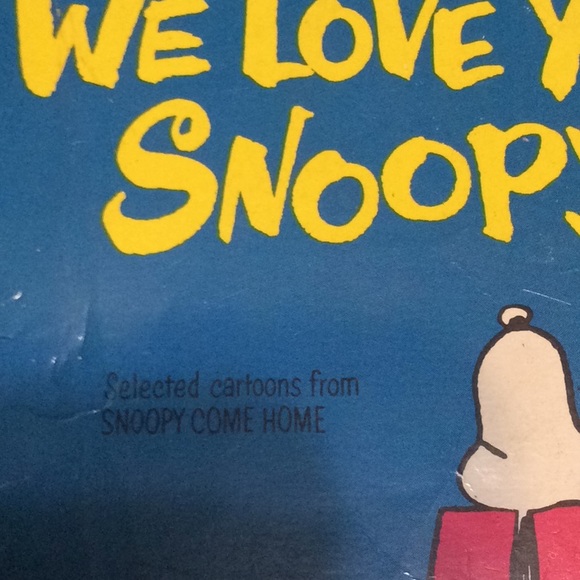 Vtg We Love You Snoopy Charles Schultz Paperback - Picture 3 of 5